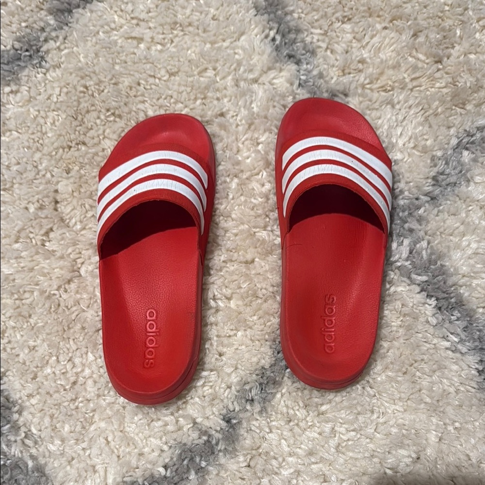 Adidas Red Slide Sandals